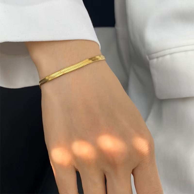 Minimalist Snake Chain Bracelets for Women