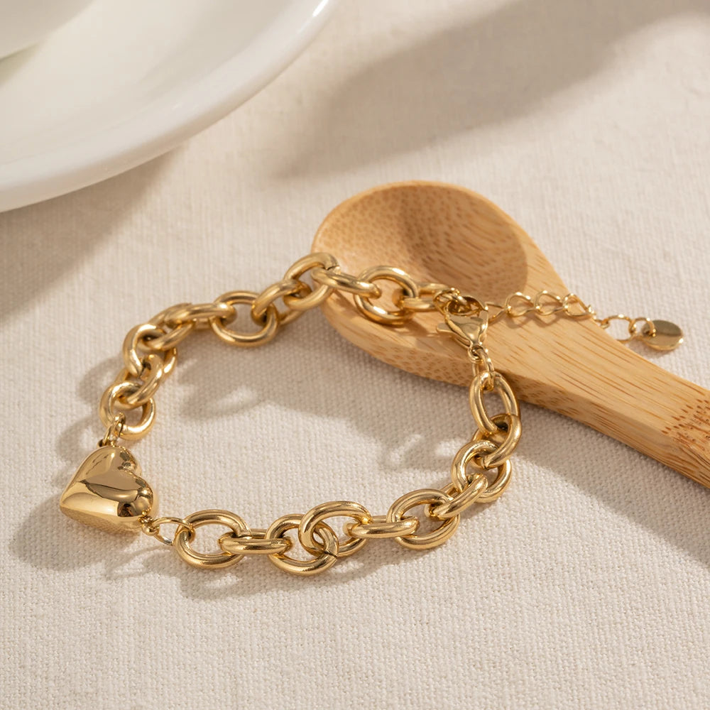 Trending Fashion Heart Chain Bracelet