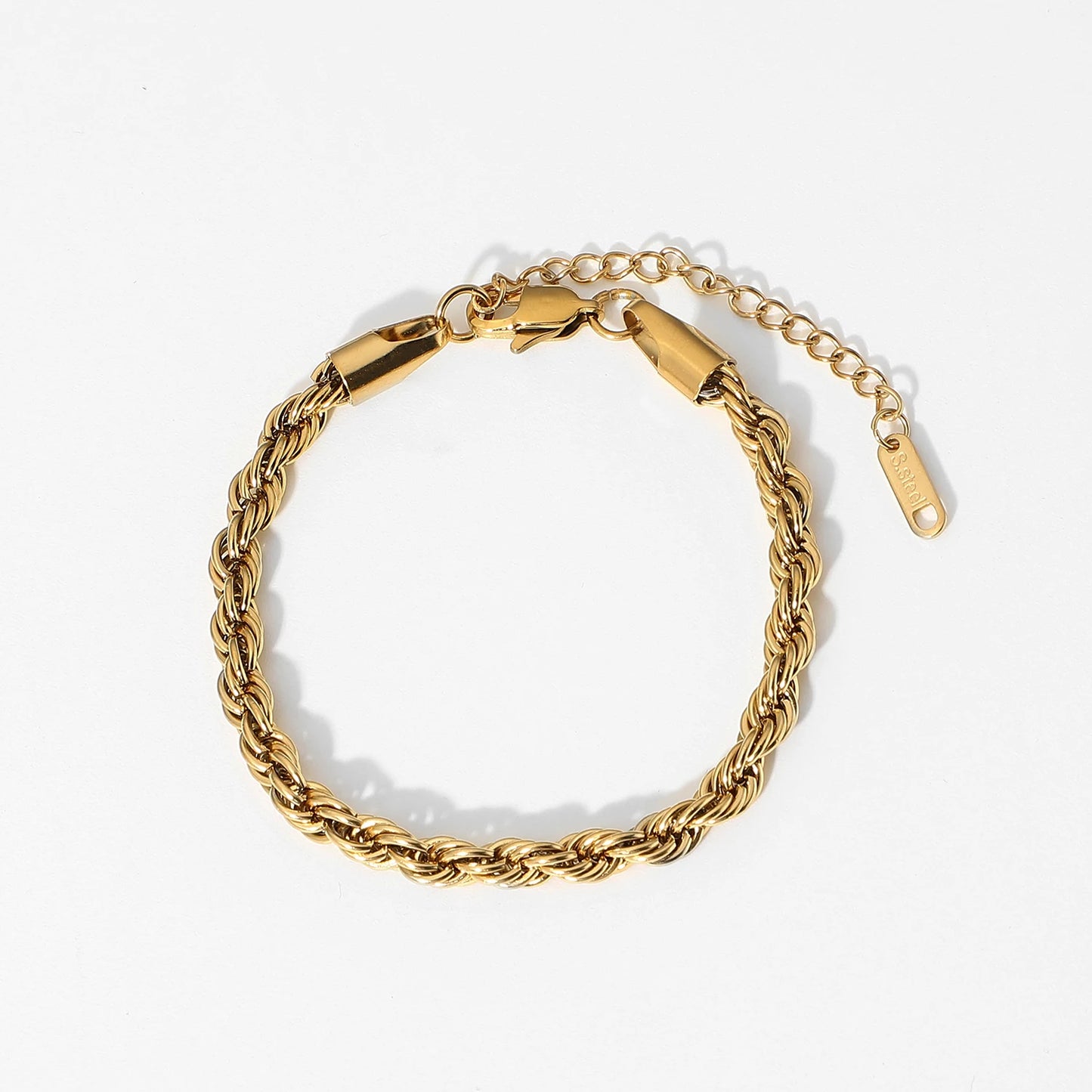 Trendy 5mm Twisted Cable Chain Bracelet For Men/Women