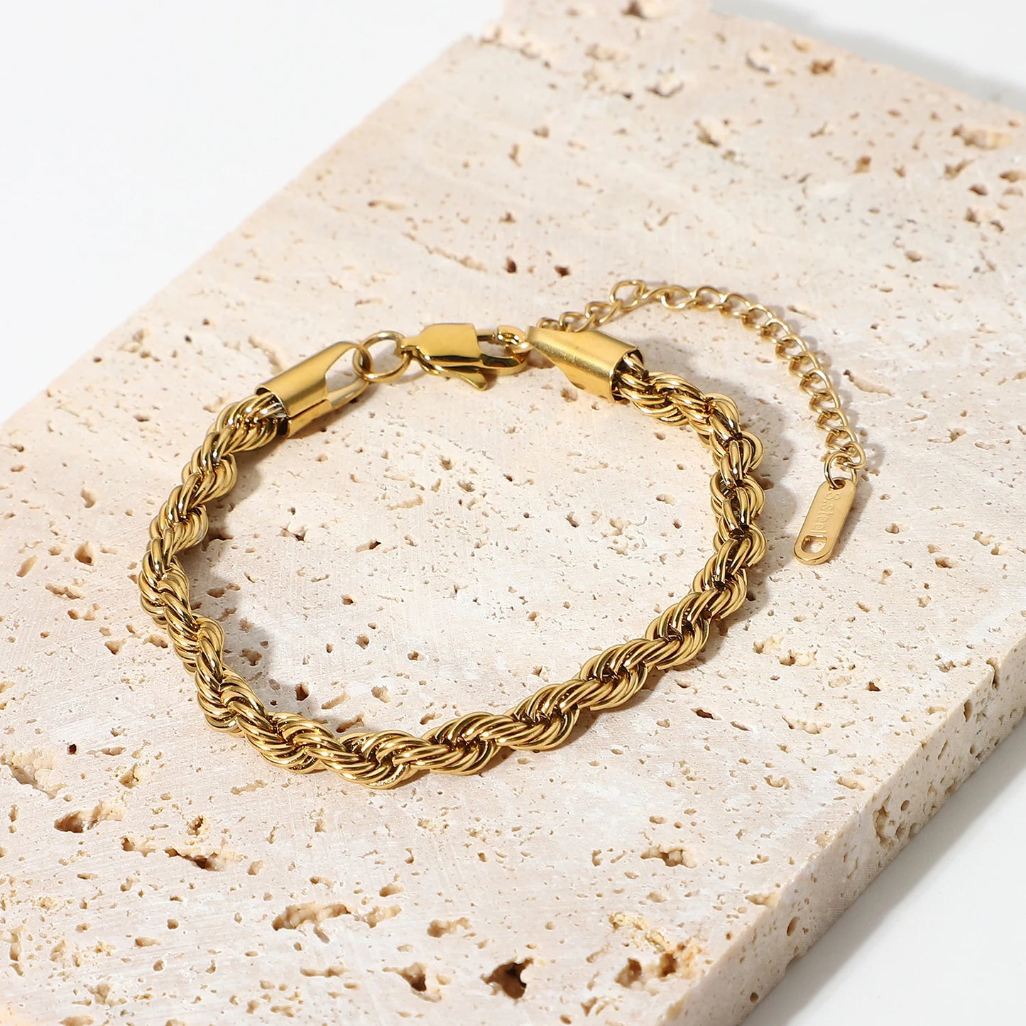 Trendy 5mm Twisted Cable Chain Bracelet For Men/Women