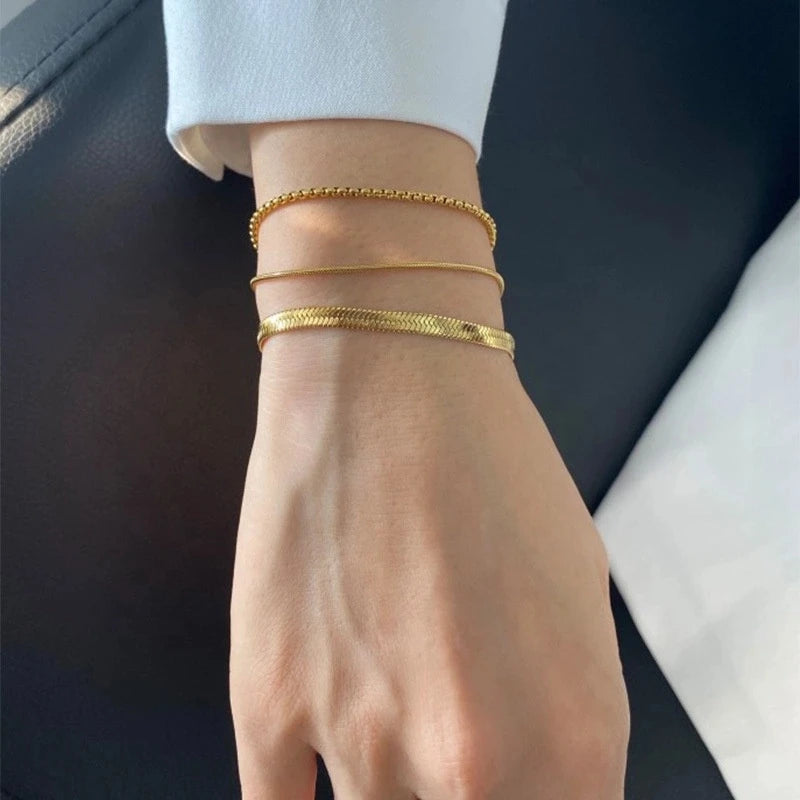 Minimalist Snake Chain Bracelets for Women