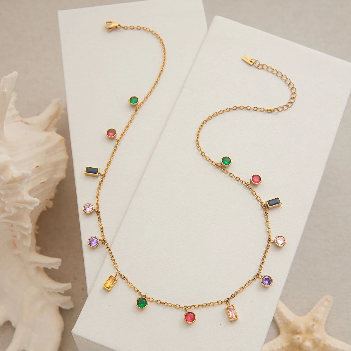Gemstones Charm Necklace