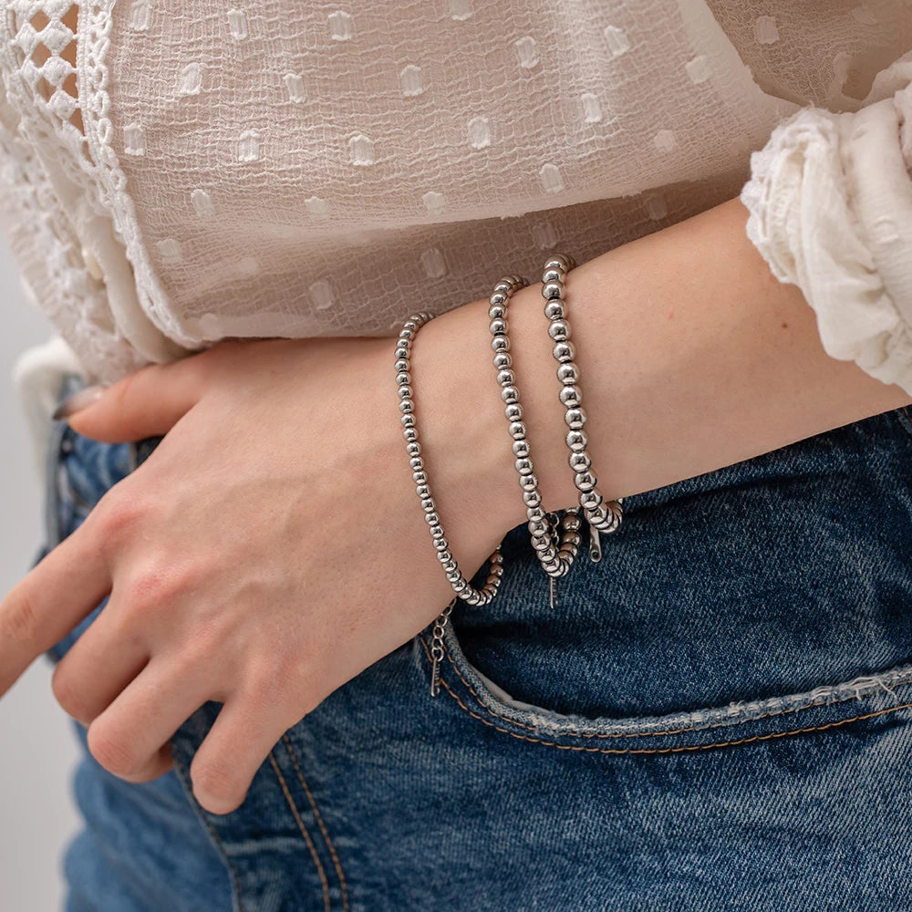 Stainless Steel Bead Bracelet