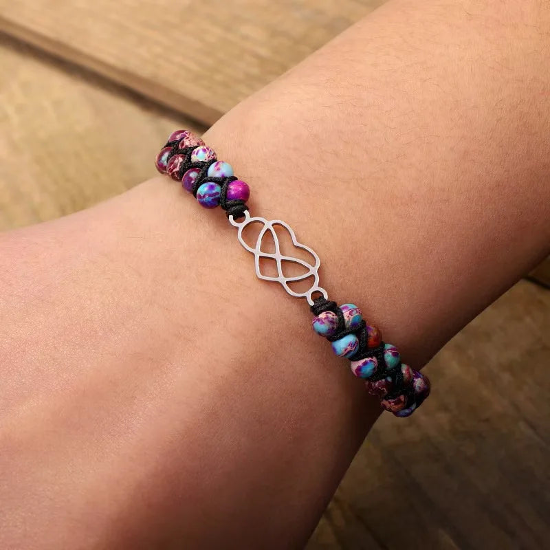 Pulsera de amor "Un pedazo de mi corazón" para nieta - Amor por siempre y para siempre