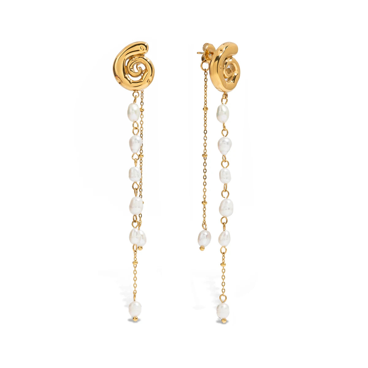 Freshwater Pearls Tassel Earrings