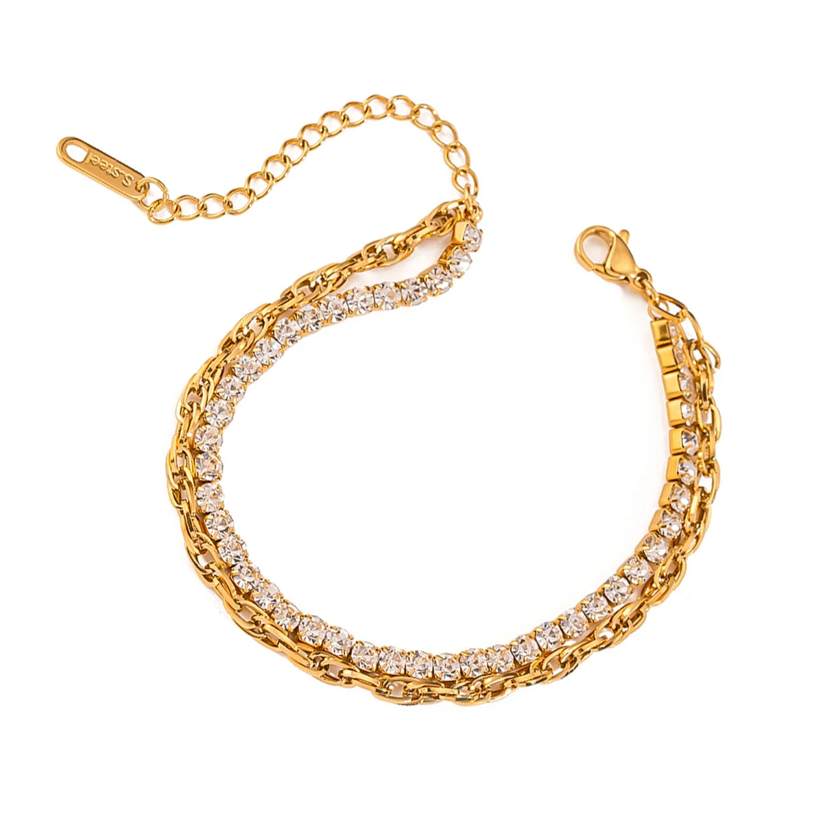 Link-Chain Tennis Bracelet
