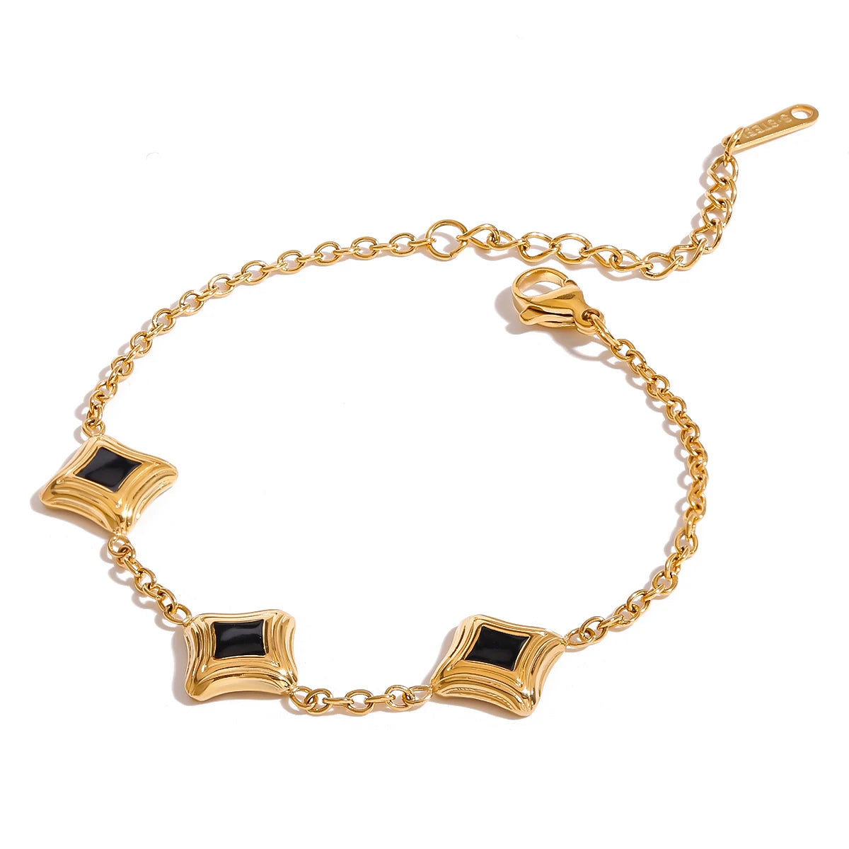 Metal Black 18K Gold Bracelet