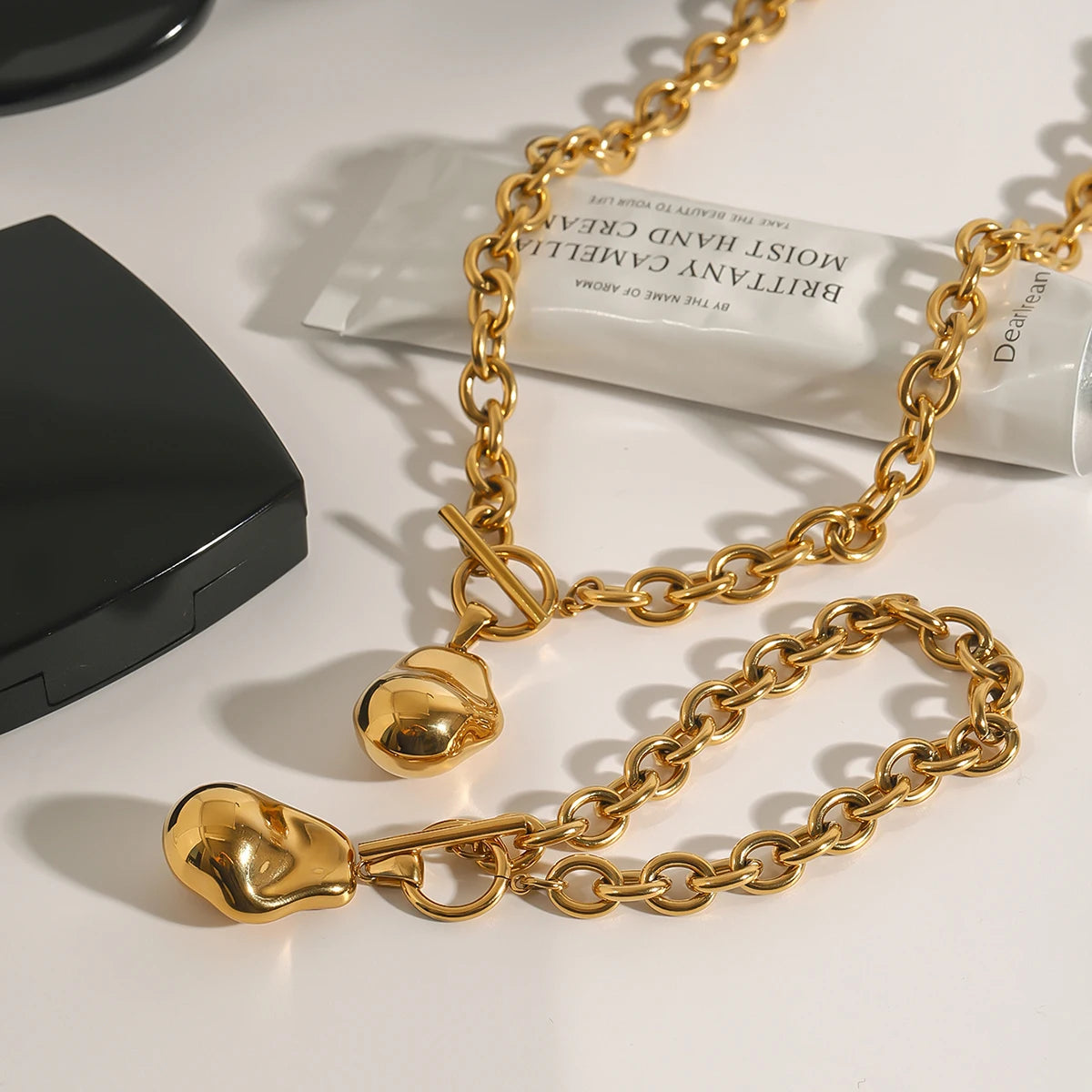 Viral Geometric Necklace & Bracelet Bundle