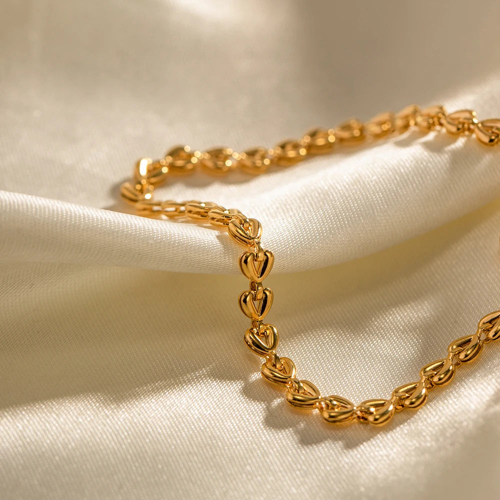Connected Hearts Chain Bracelet