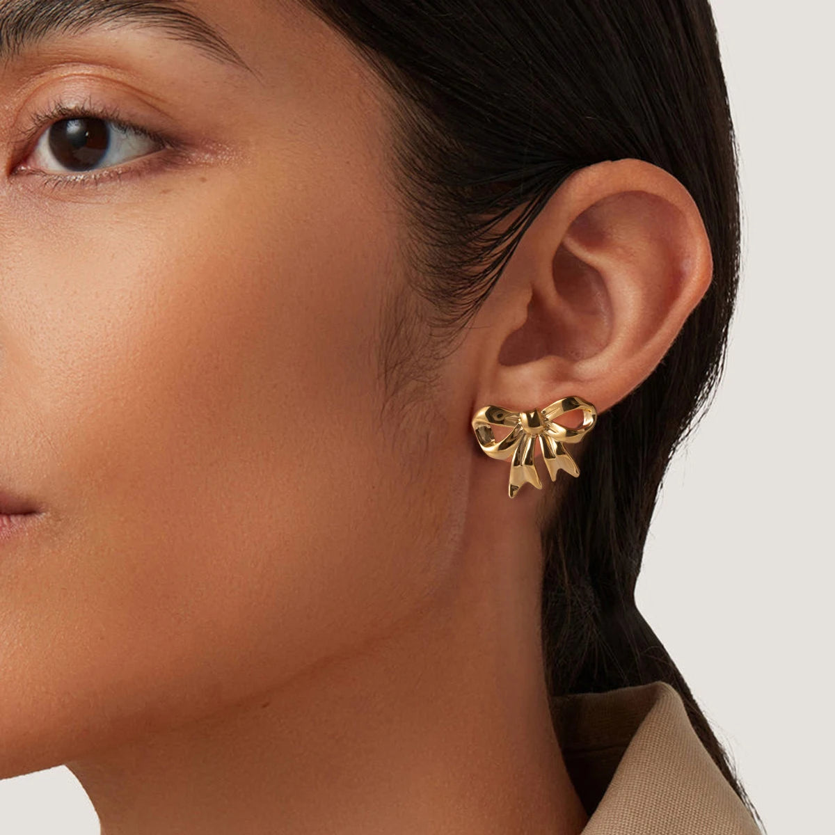 Tie Bow Stud Earrings