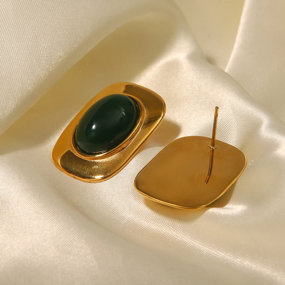 Luxury Green Opal Earrings