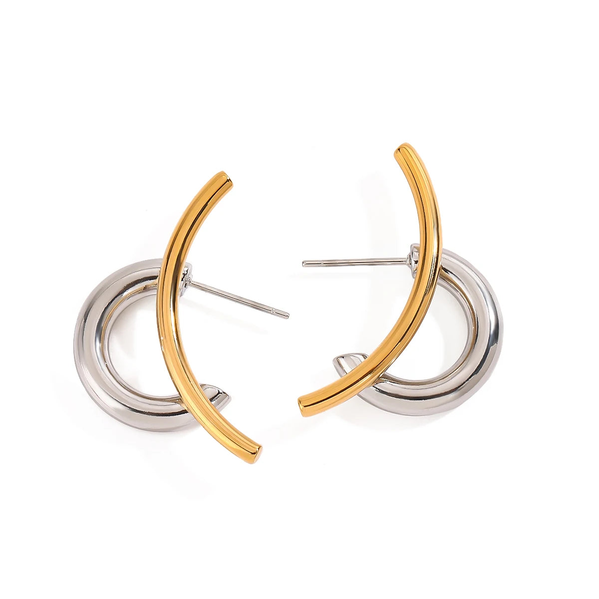 Two Tone Line Earrings