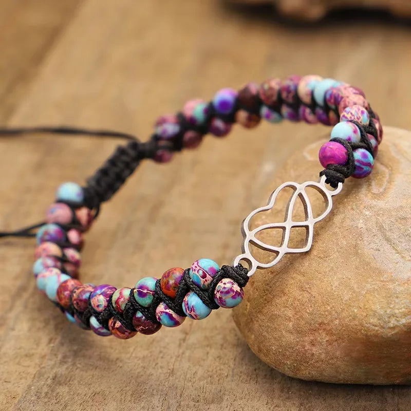 Pulsera de amor "Un pedazo de mi corazón" para nieta - Amor por siempre y para siempre