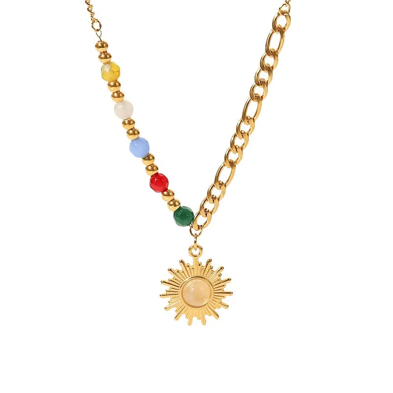 Casting Sun Pendant Necklace