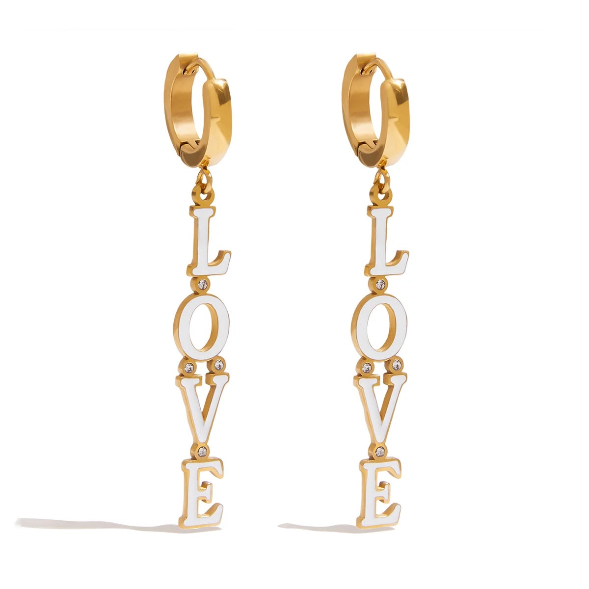 Letter Love Dangle Earrings