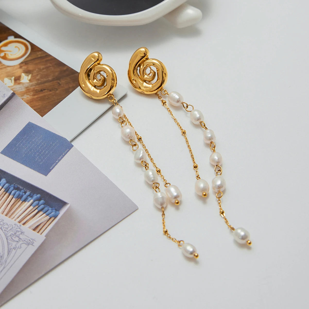 Freshwater Pearls Tassel Earrings