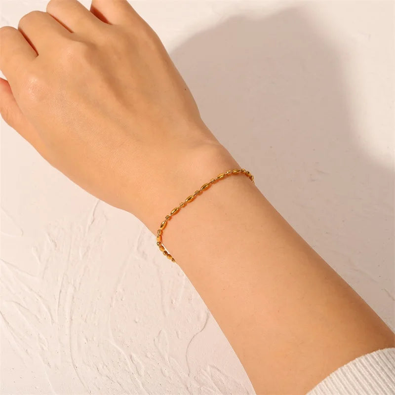 Minimalist Gold Beaded Bracelet