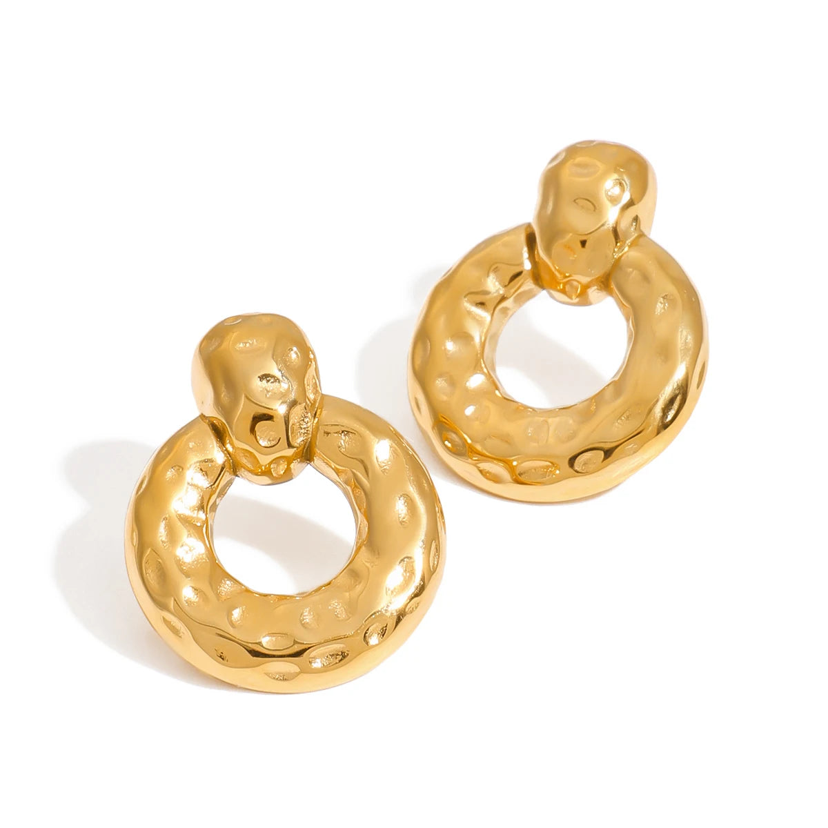 Geometric Hollow Circle Drop Earrings