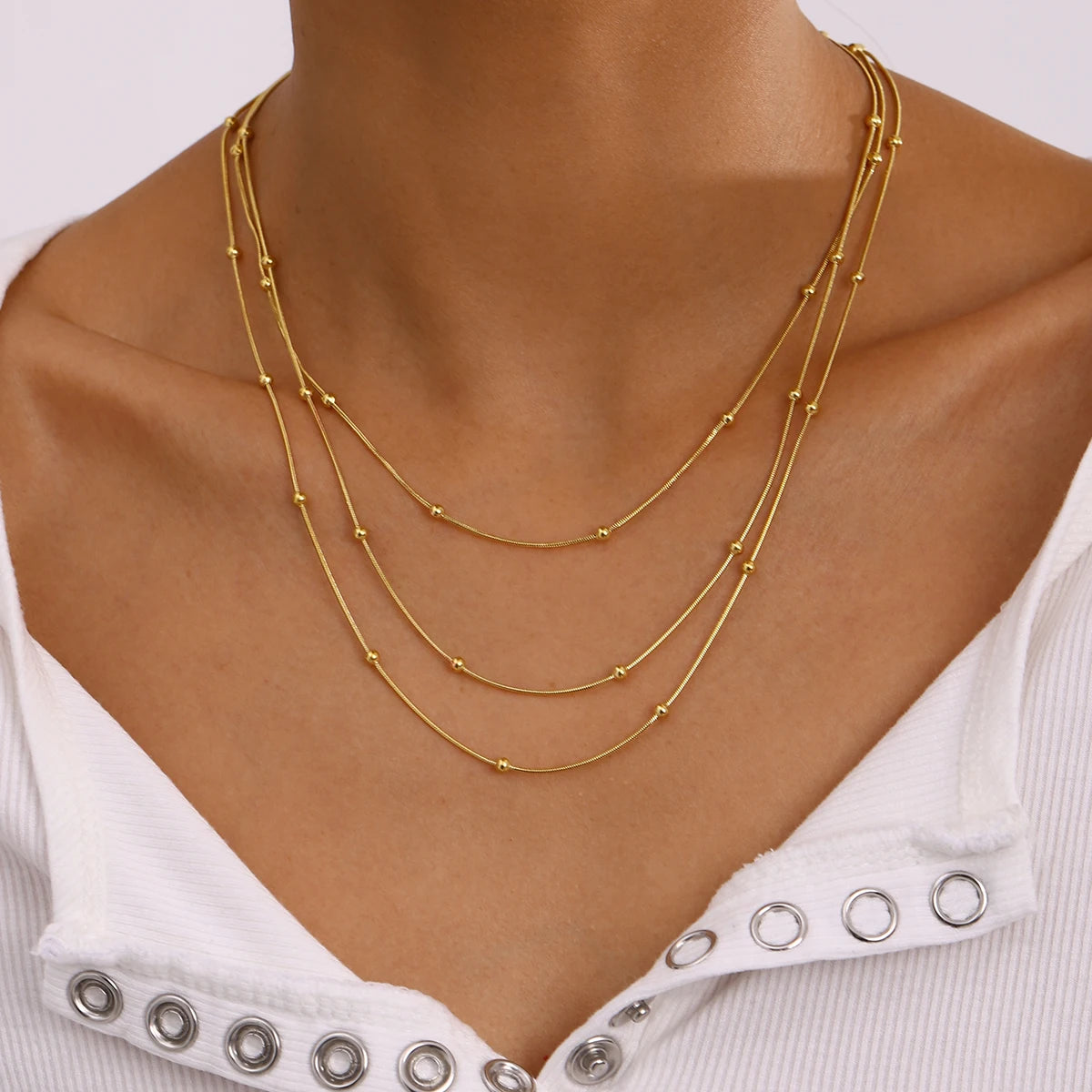 Beaded Chain Bracelet & Necklace