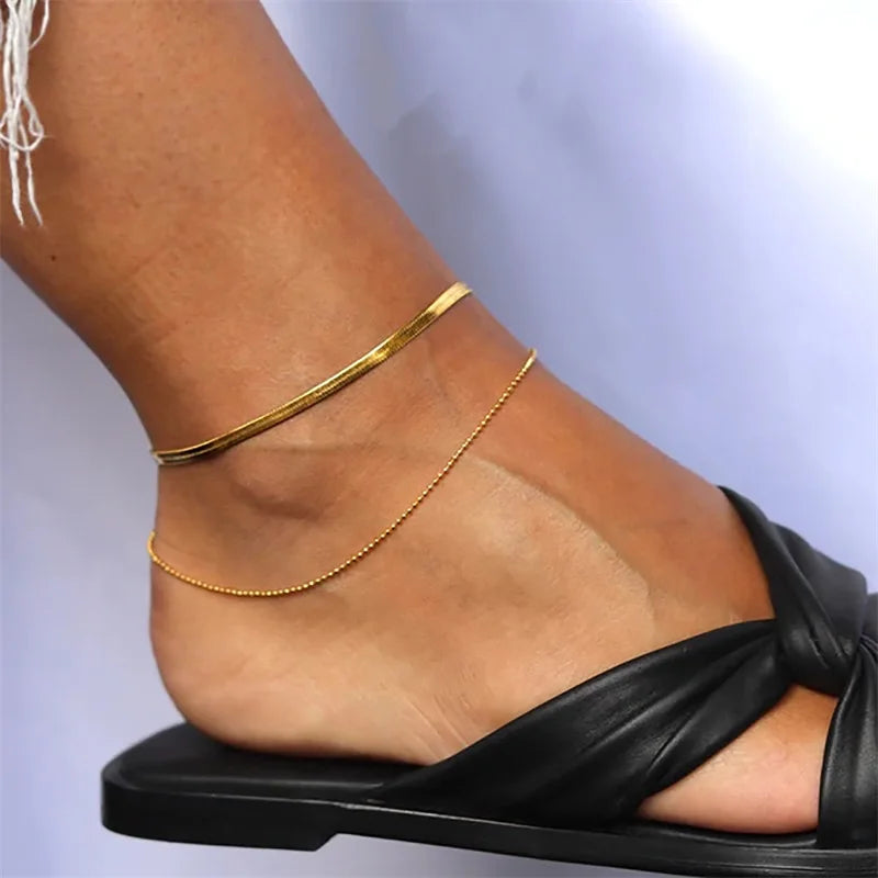 Minimalist Layered Anklet