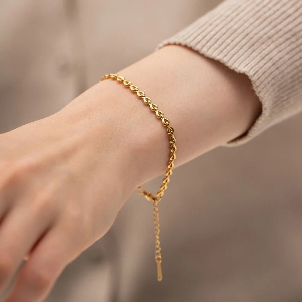 Connected Hearts Chain Bracelet