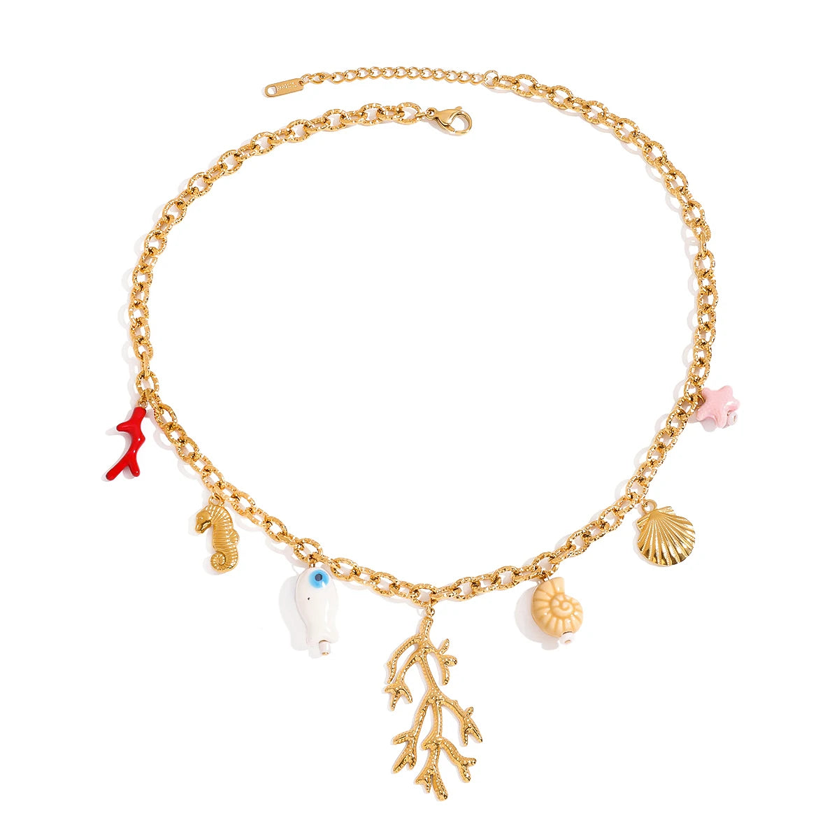 Beach Coral Charm Necklace