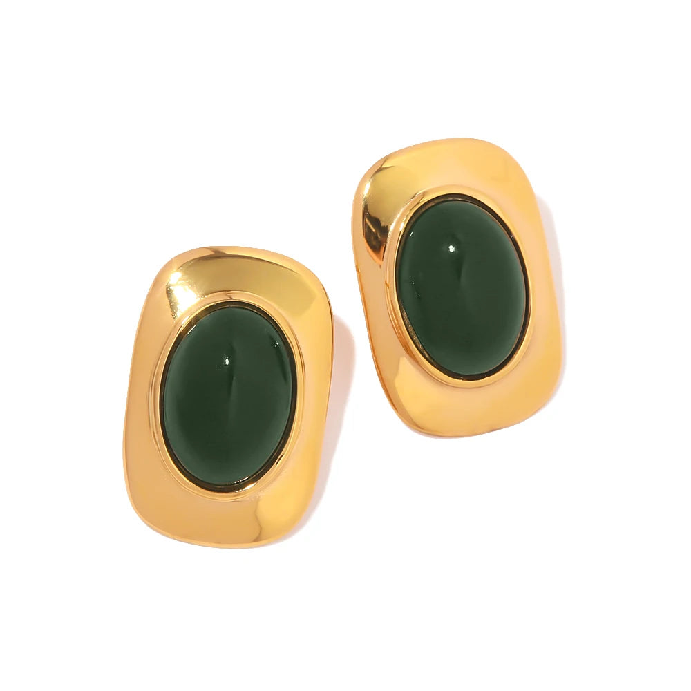 Luxury Green Opal Earrings