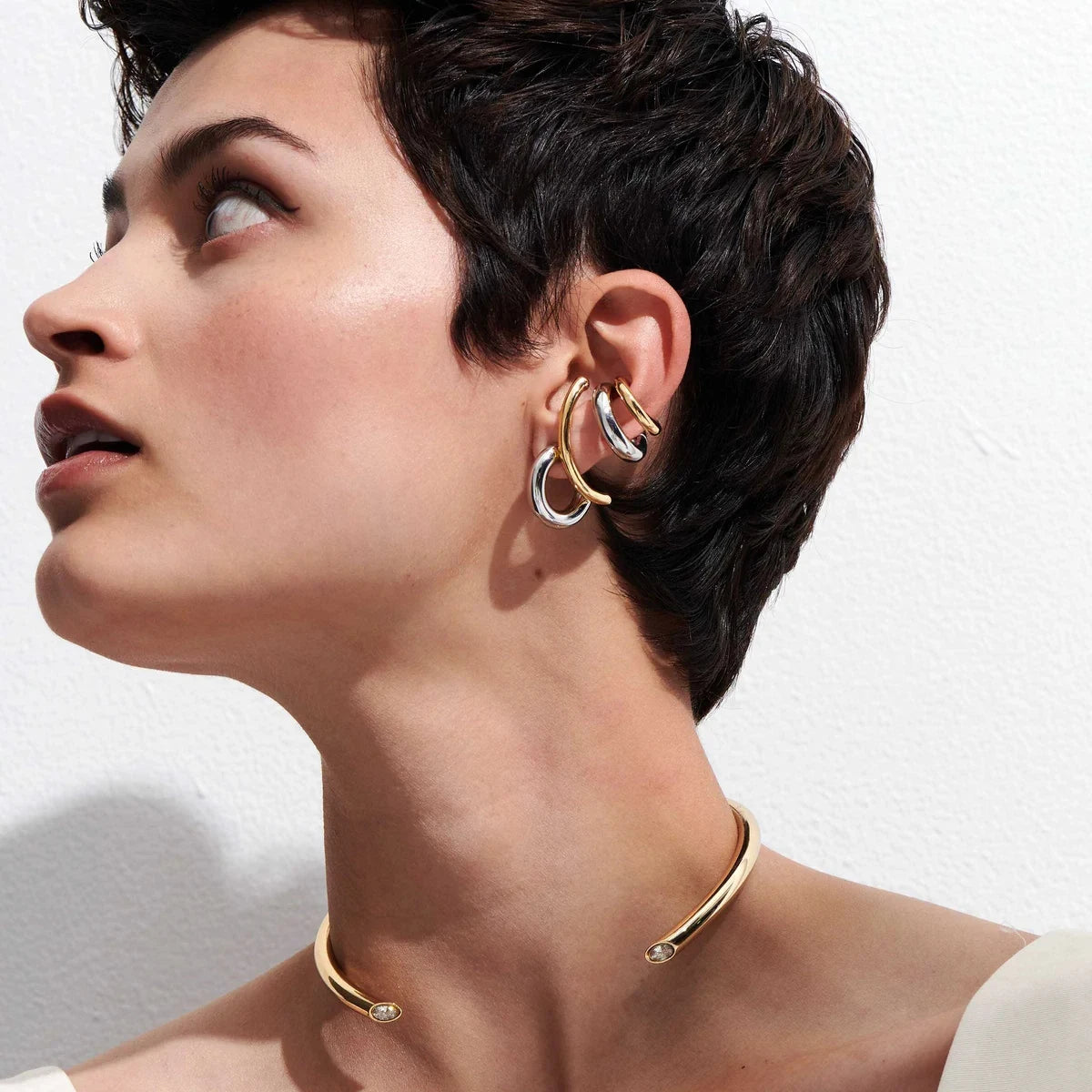 Two Tone Line Earrings