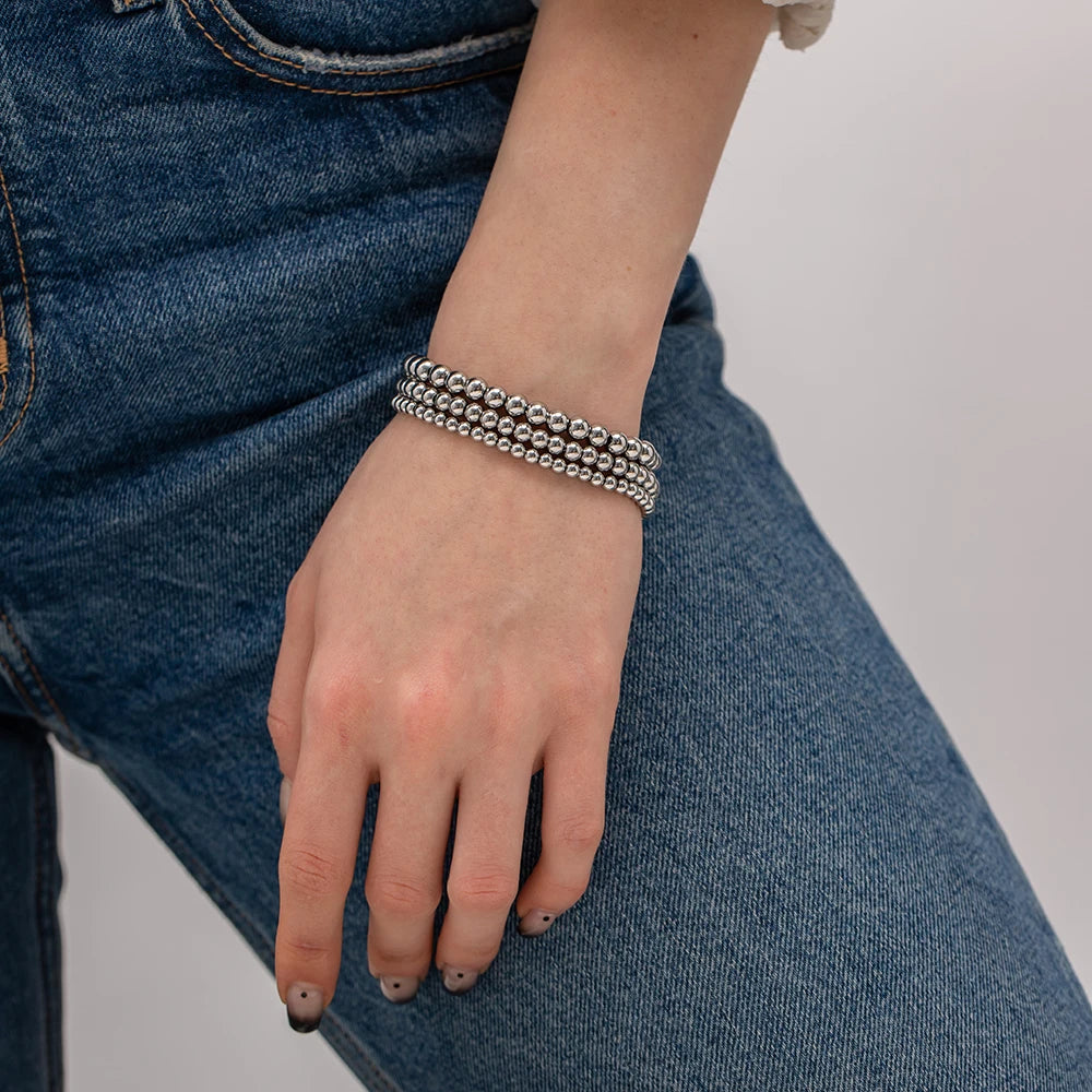Stainless Steel Bead Bracelet