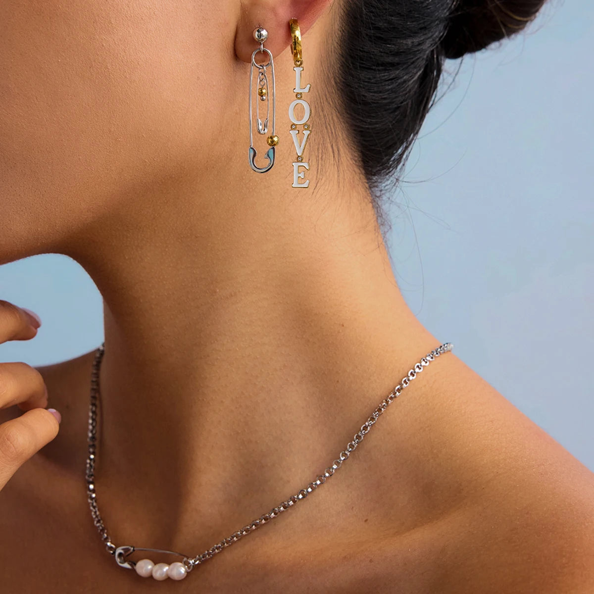 Letter Love Dangle Earrings