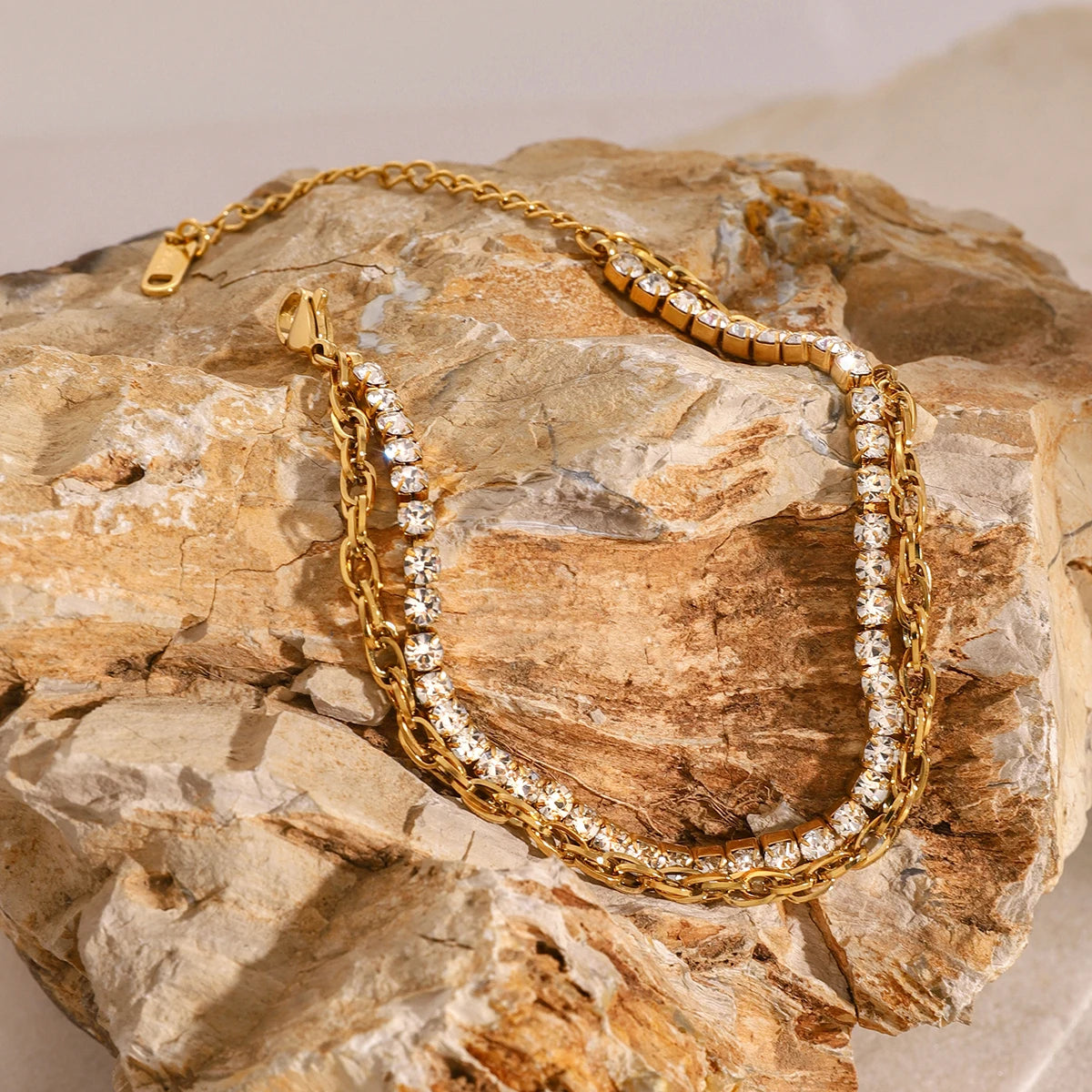 Link-Chain Tennis Bracelet