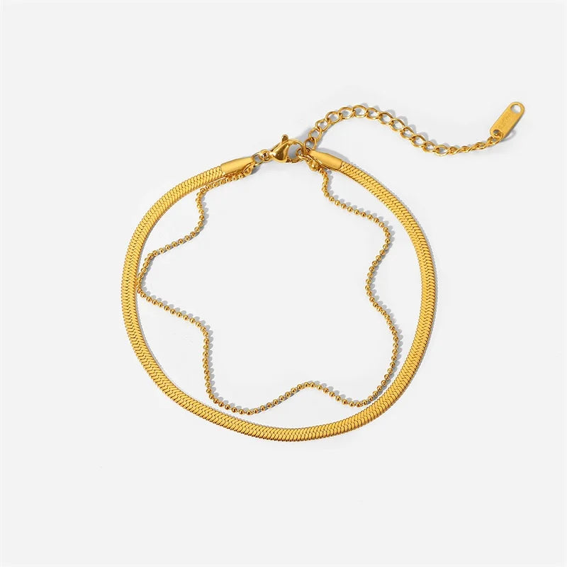 Minimalist Layered Anklet