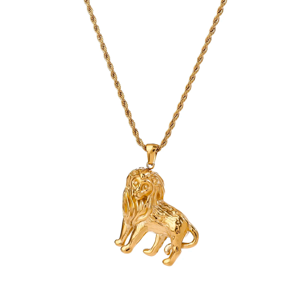 Golden Lion Pendant Necklace