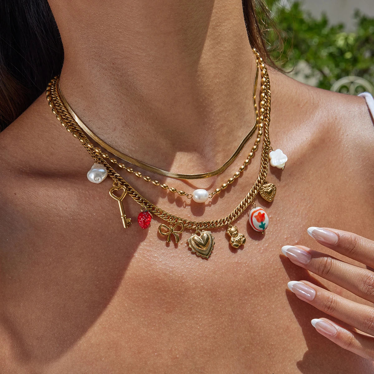 Cuban Chain Ladies Charm Necklace