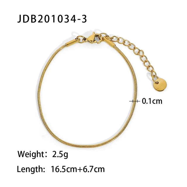 Minimalist Snake Chain Bracelets for Women