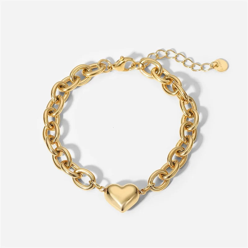 Trending Fashion Heart Chain Bracelet