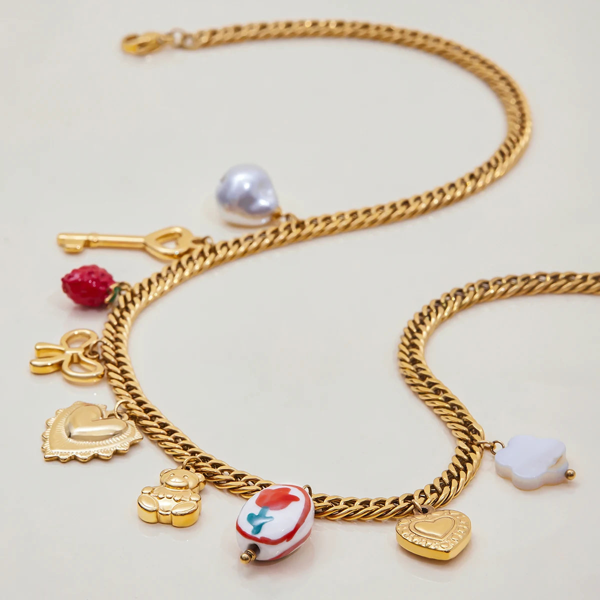 Cuban Chain Ladies Charm Necklace