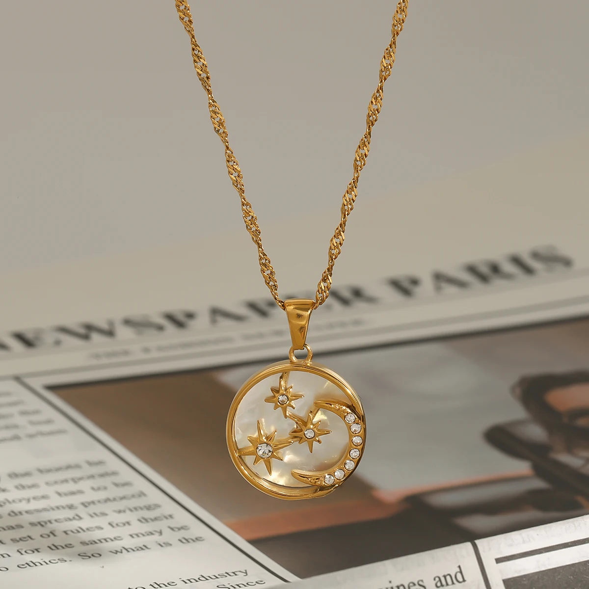 Star Moon Celestial Pendant