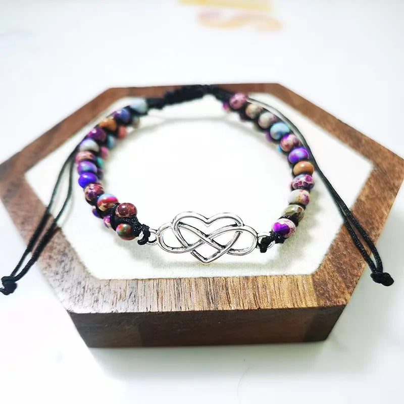 Pulsera de amor "Un pedazo de mi corazón" para nieta - Amor por siempre y para siempre