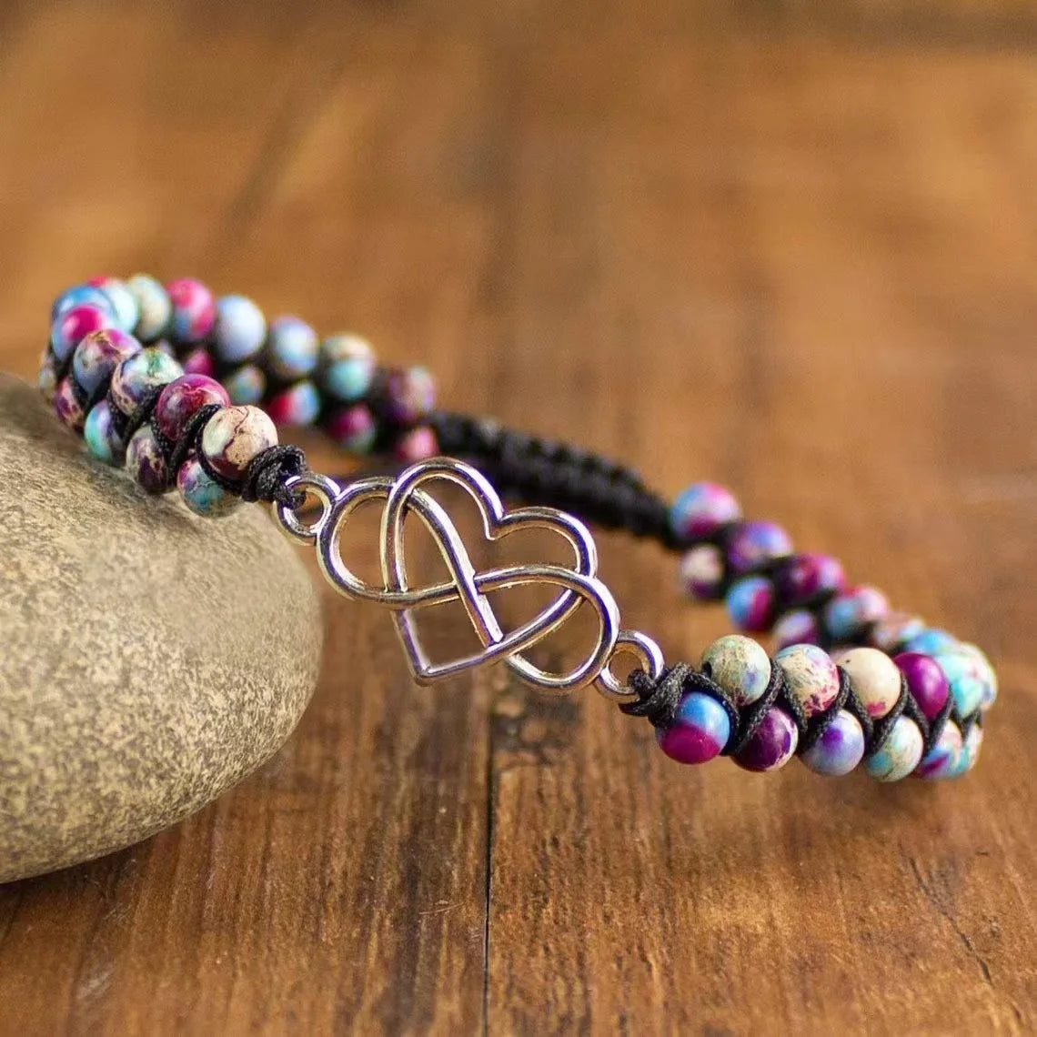 Pulsera de amor "Un pedazo de mi corazón" para nieta - Amor por siempre y para siempre