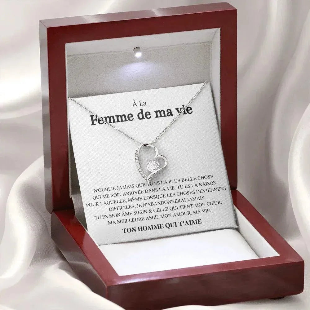 Âme sœur - Je t'aime pour toujours - Collier en cœur - Radiant Memories
