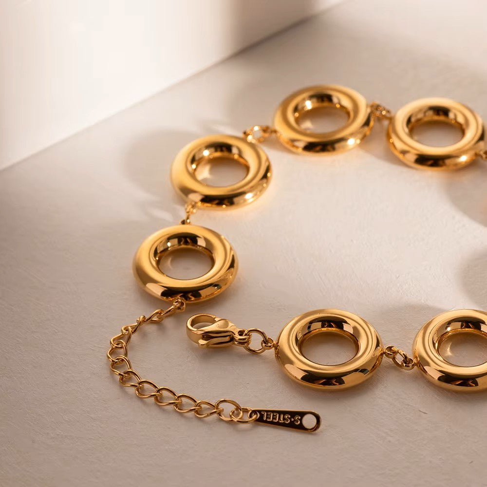 Circle Bracelet 18K Gold Plated