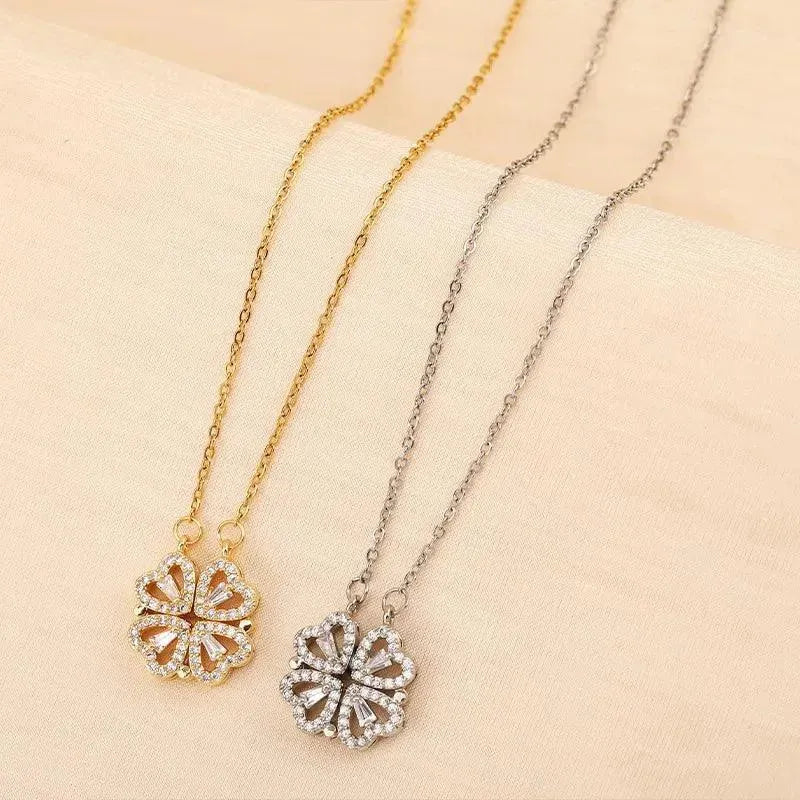 Four Leaf Clover Love Necklace tucked in Eternal Rose Gift Set Box - Radiant Memories