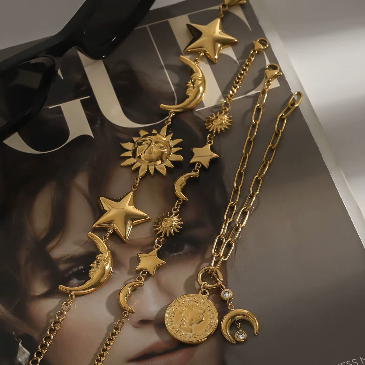 Sun, Moon & Star Charm Bracelets