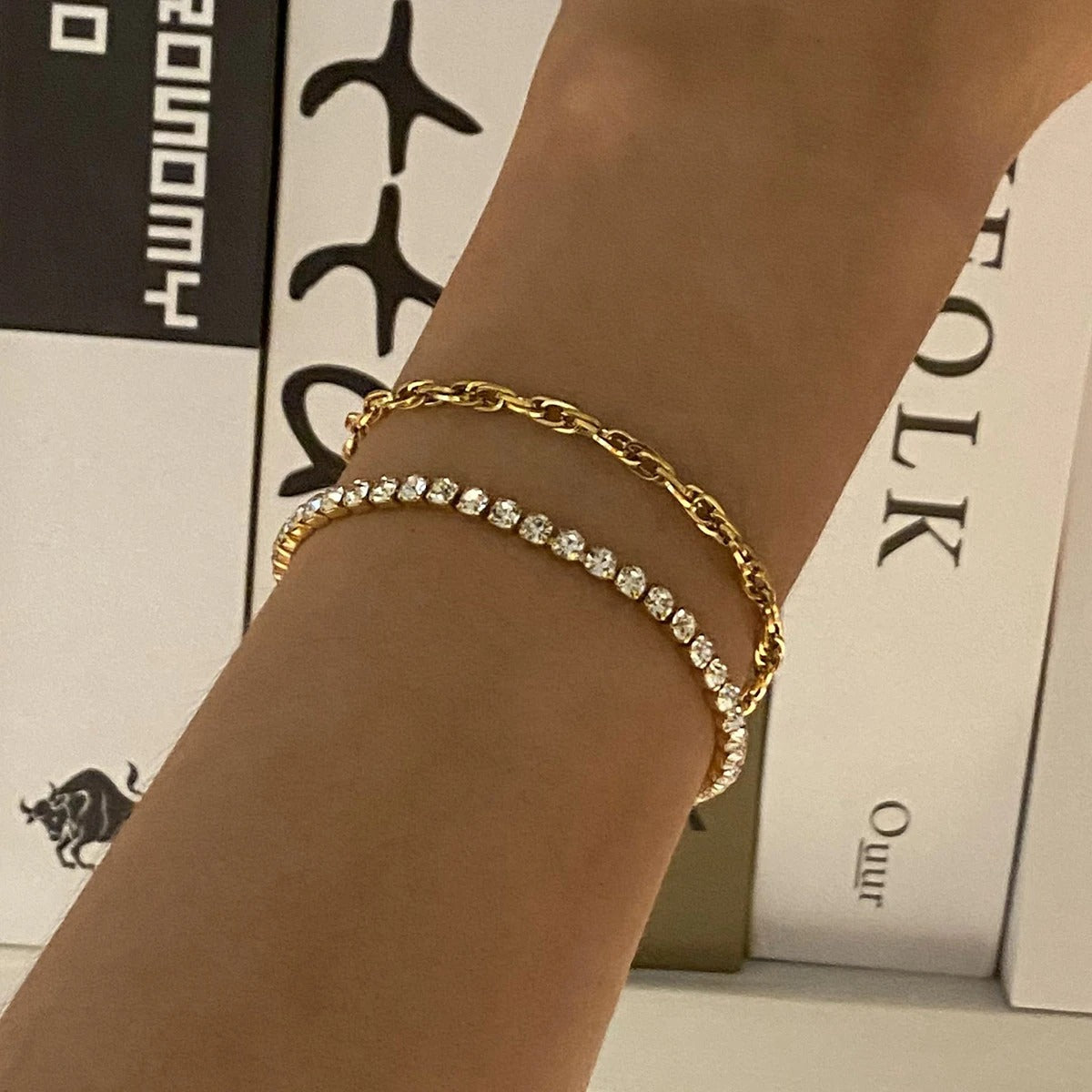 Link-Chain Tennis Bracelet
