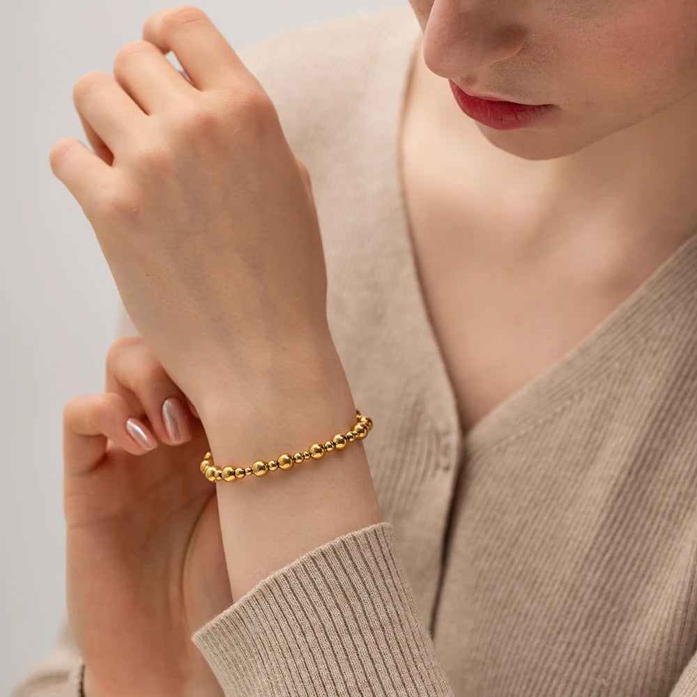 Beaded Chain Slider Bracelet