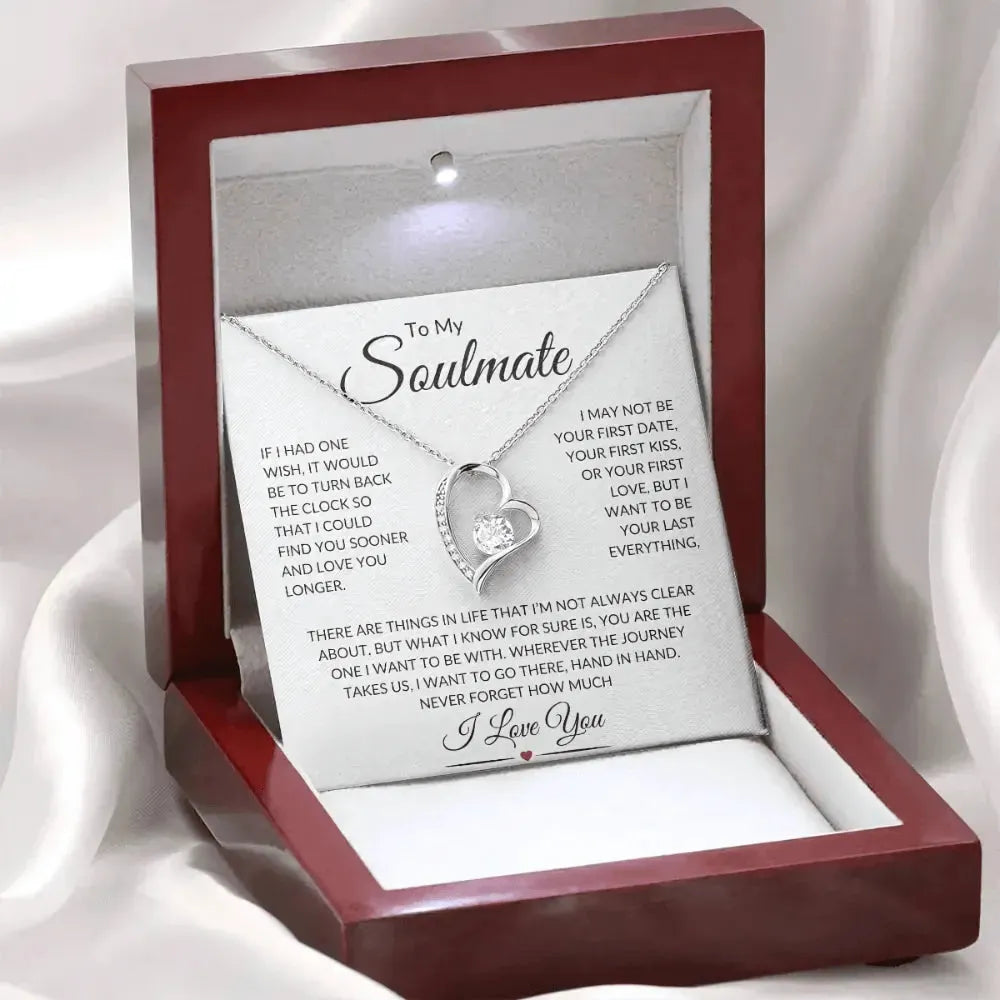 Soulmate - Want to Be With You Always - Love Heart Necklace - Radiant Memories