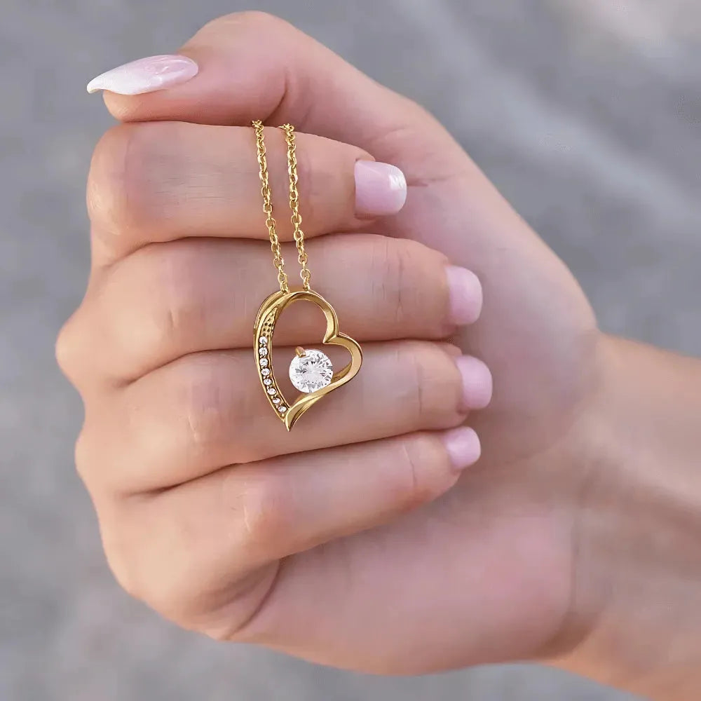Soulmate - Would Love to Found You Sooner - Embrace Heart Necklace - Radiant Memories