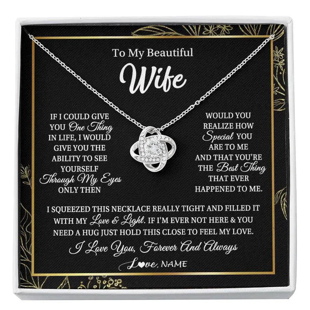 Wife - Embrace Love Necklace - Personalized Gift - Radiant Memories