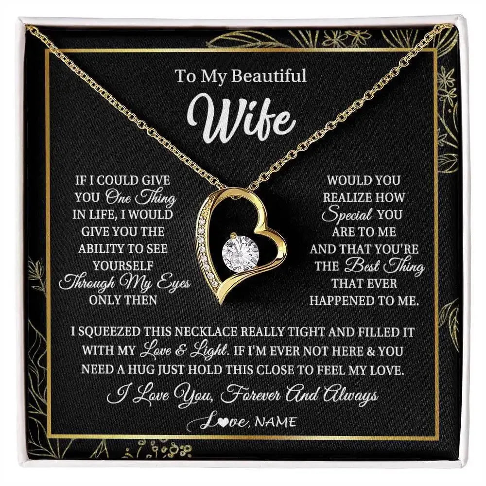 Wife - Embrace Love Necklace - Personalized Gift - Radiant Memories